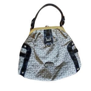 Y2K Vintage Guess Monogram Logo Purse Tote Shoulder Bag
